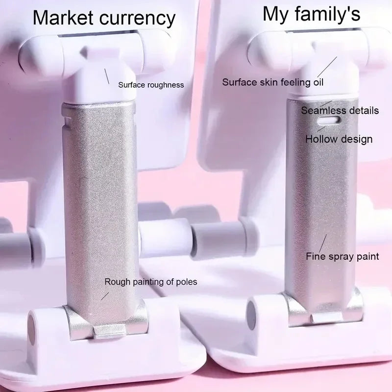 Cell Phone Stand, Adjustable Angle Height Phone Stand for Desk, Fully Foldable/Portable Phone Holder, Compatible for iPhone